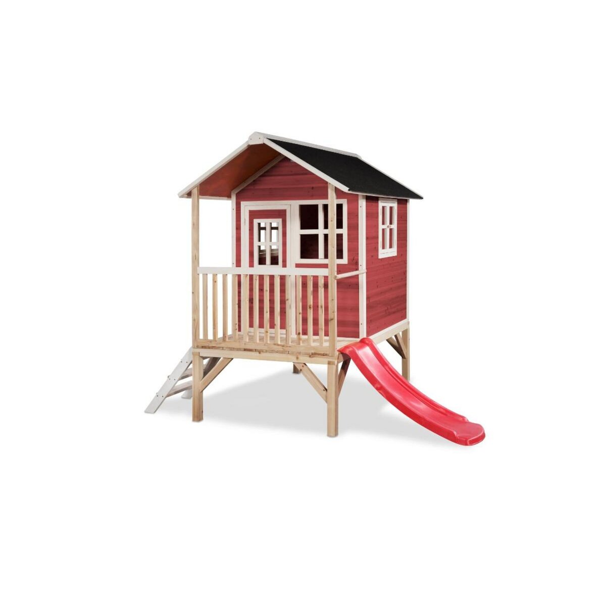 EXIT TOYS Maisonnette en bois pour enfants Loft 300 Rouge - Exit Toys