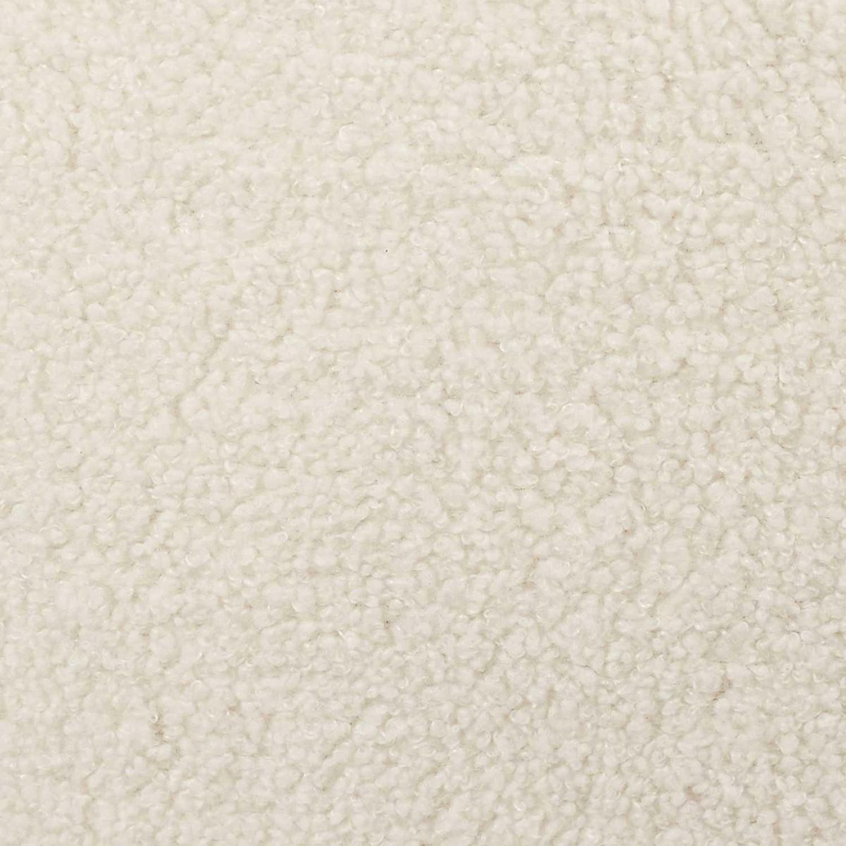 TOILINUX Lot de 4 Chaises effet bouclette Loki en contreplaqué et polyester - Beige et Blanc