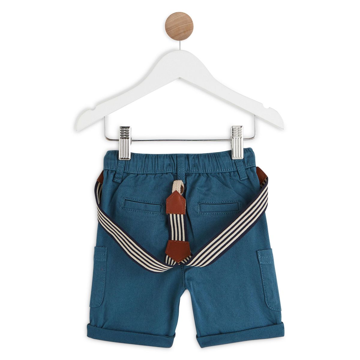 IN EXTENSO Bermuda avec bretelles bébé garçon