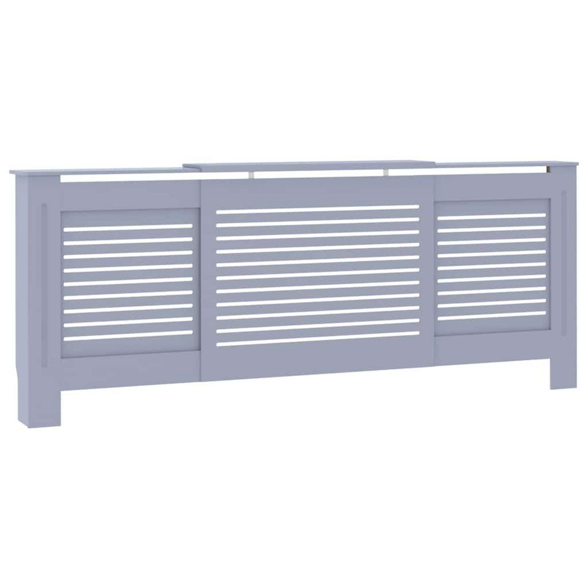VIDAXL Cache-radiateur MDF Gris 205 cm