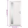 Voir la diapositive 6 : VIDAXL Porte d'entree Blanc 98x200 cm PVC