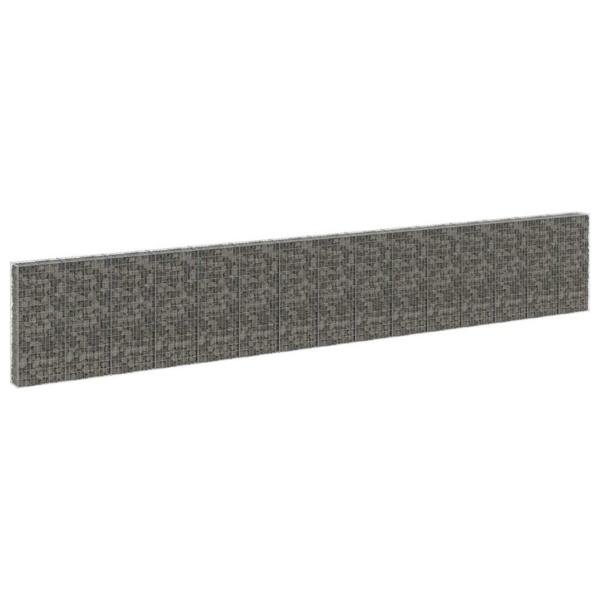 Voir la diapositive 1 : VIDAXL Mur en gabion avec couvercles Acier galvanise 900x30x150 cm