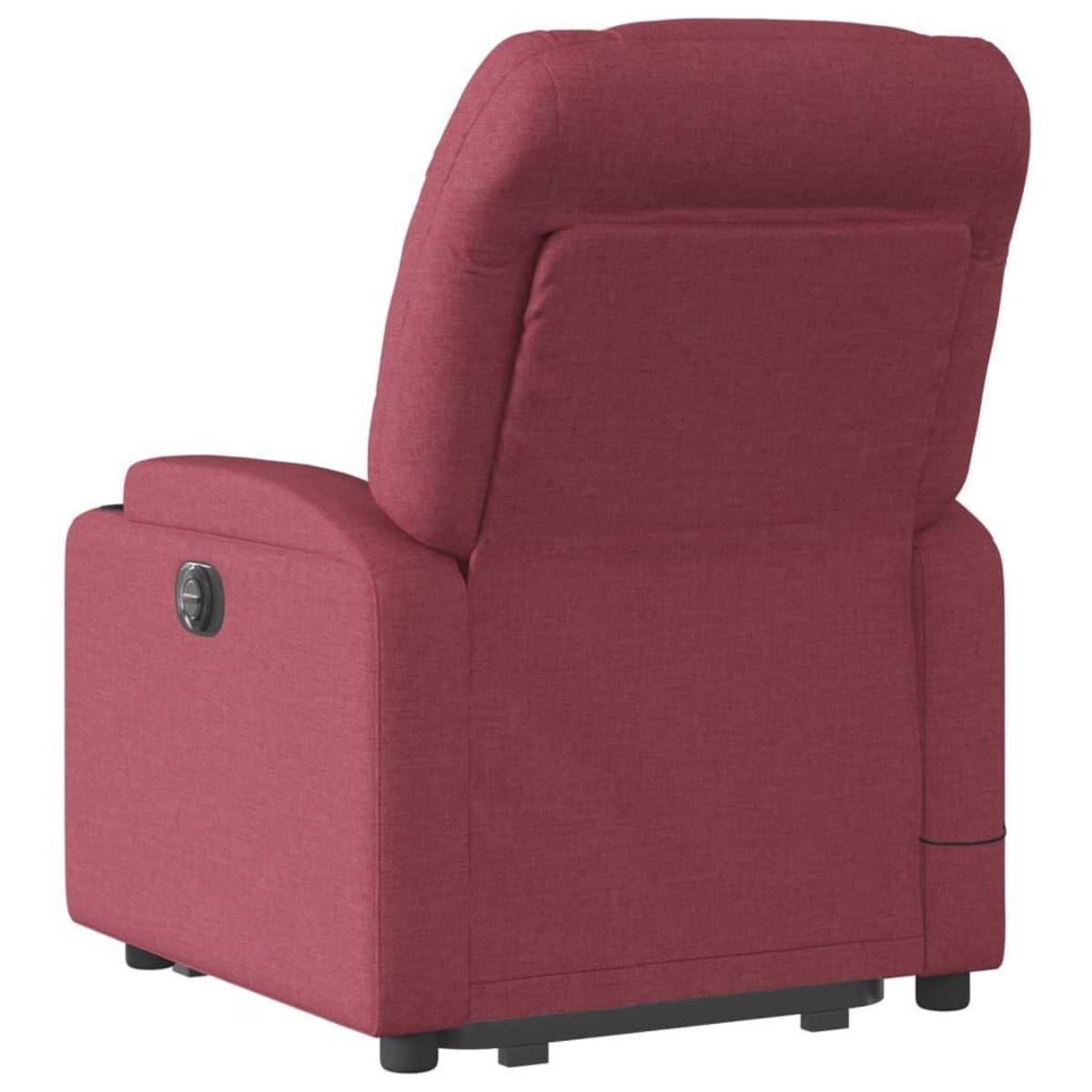 VIDAXL Fauteuil inclinable de massage electrique Rouge bordeaux Tissu