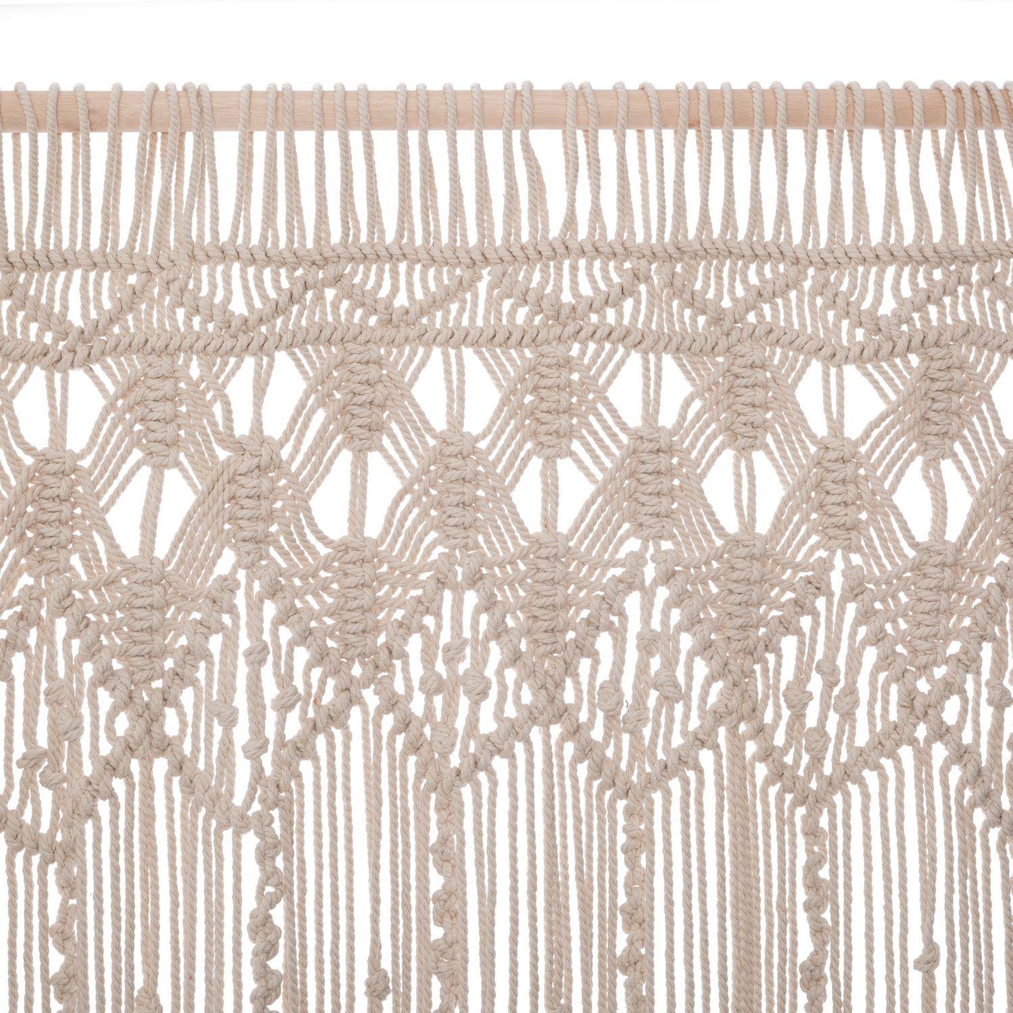 Voir la diapositive 5 : ATMOSPHERA Rideau à fil design macramé rituality - l. 90 x h. 200 cm - beige