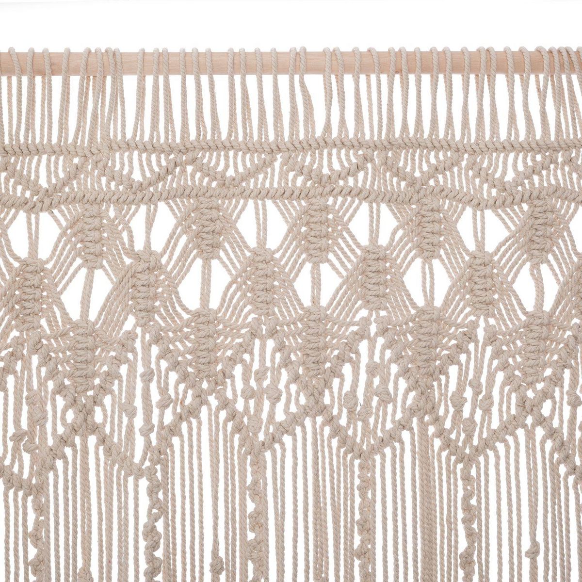 ATMOSPHERA Rideau à fil design macramé Rituality - L. 90 x H. 200 cm - Beige