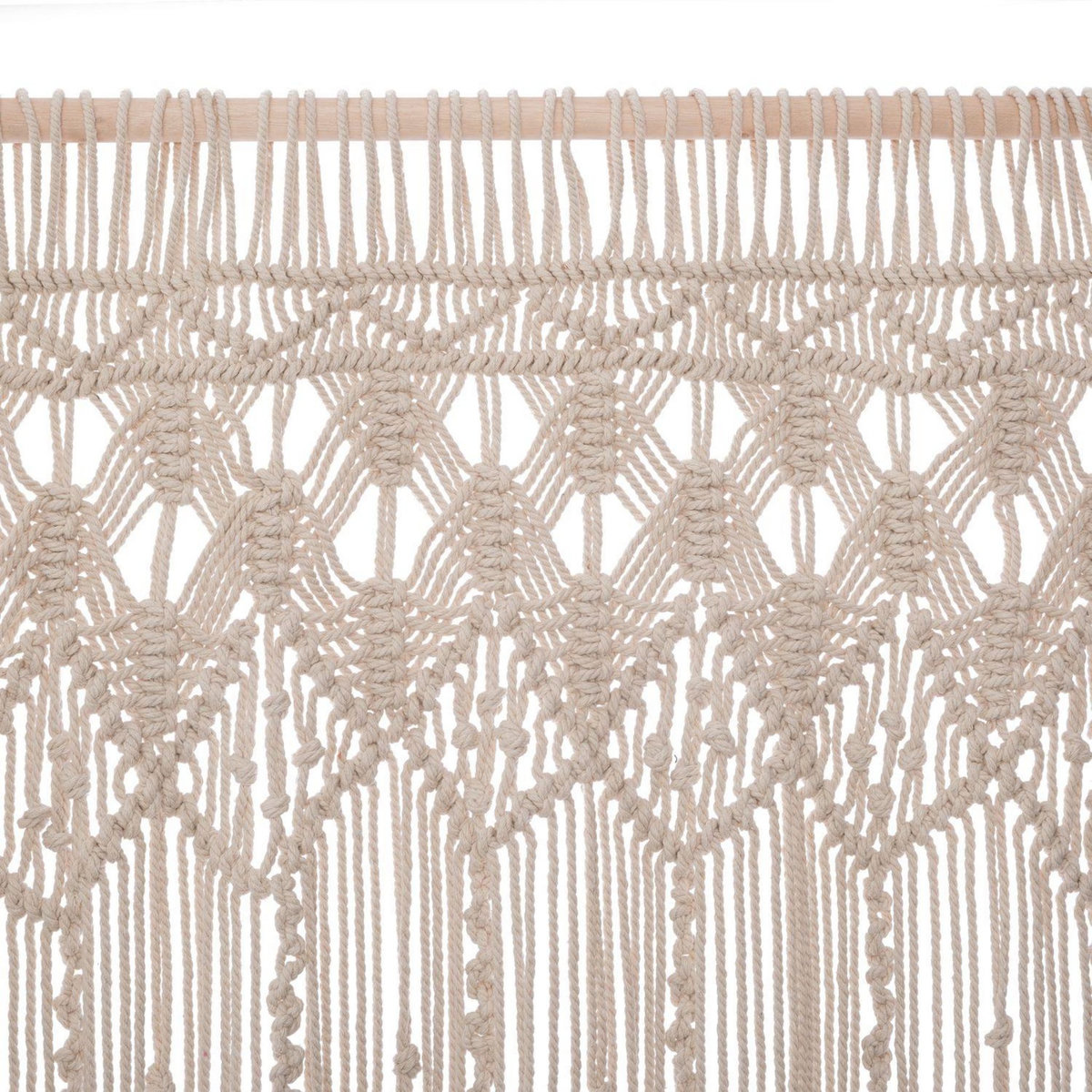 ATMOSPHERA Rideau à fil design macramé Rituality - L. 90 x H. 200 cm - Beige