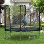 Voir la diapositive 2 : HOMCOM Trampoline d'extérieur Ø 305 cm avec filet de sécurité, poteaux rembourrés et échelle