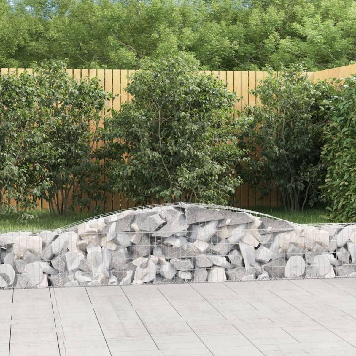 VIDAXL Paniers a gabions arques 10 pcs 400x30x40/60 cm Fer galvanise