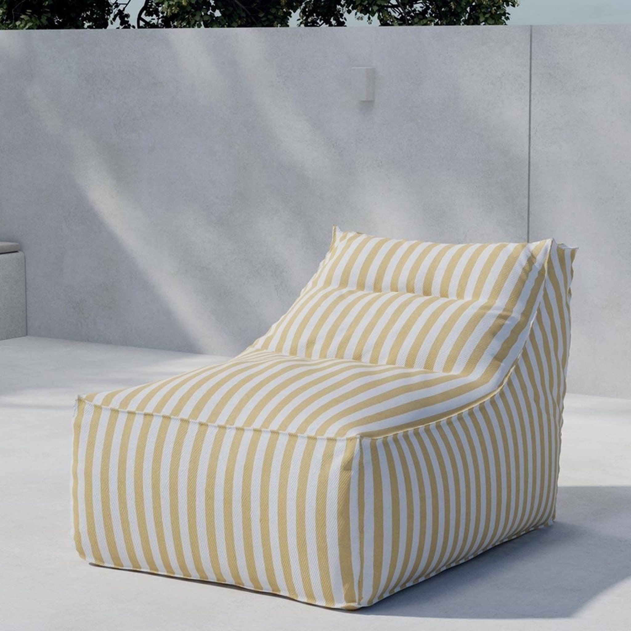 Voir la diapositive 3 : Paris Prix Bain de soleil à rayures  redang  118cm jaune & blanc