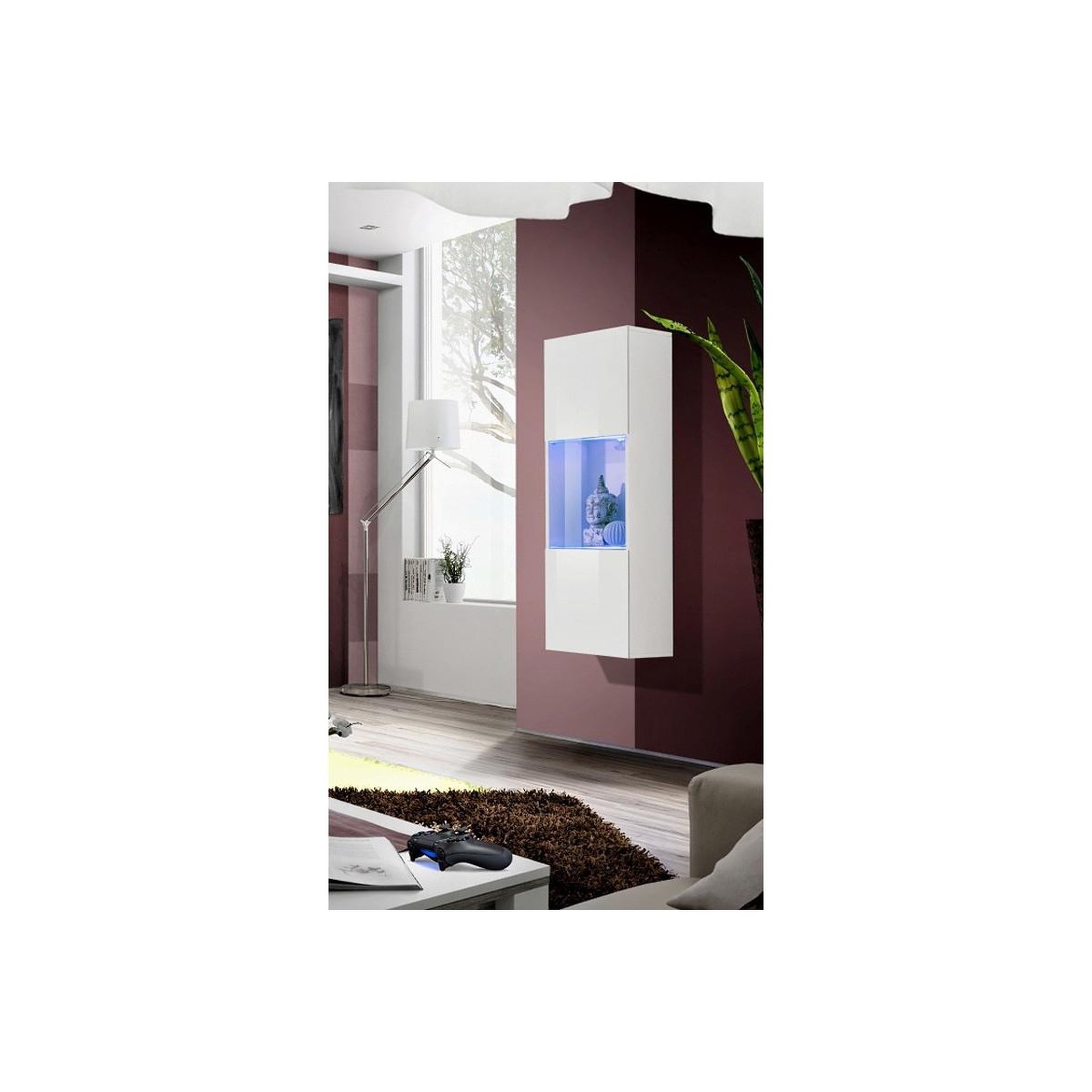 Voir la diapositive 2 : Paris Prix Vitrine led murale design  fly a3  126cm blanc