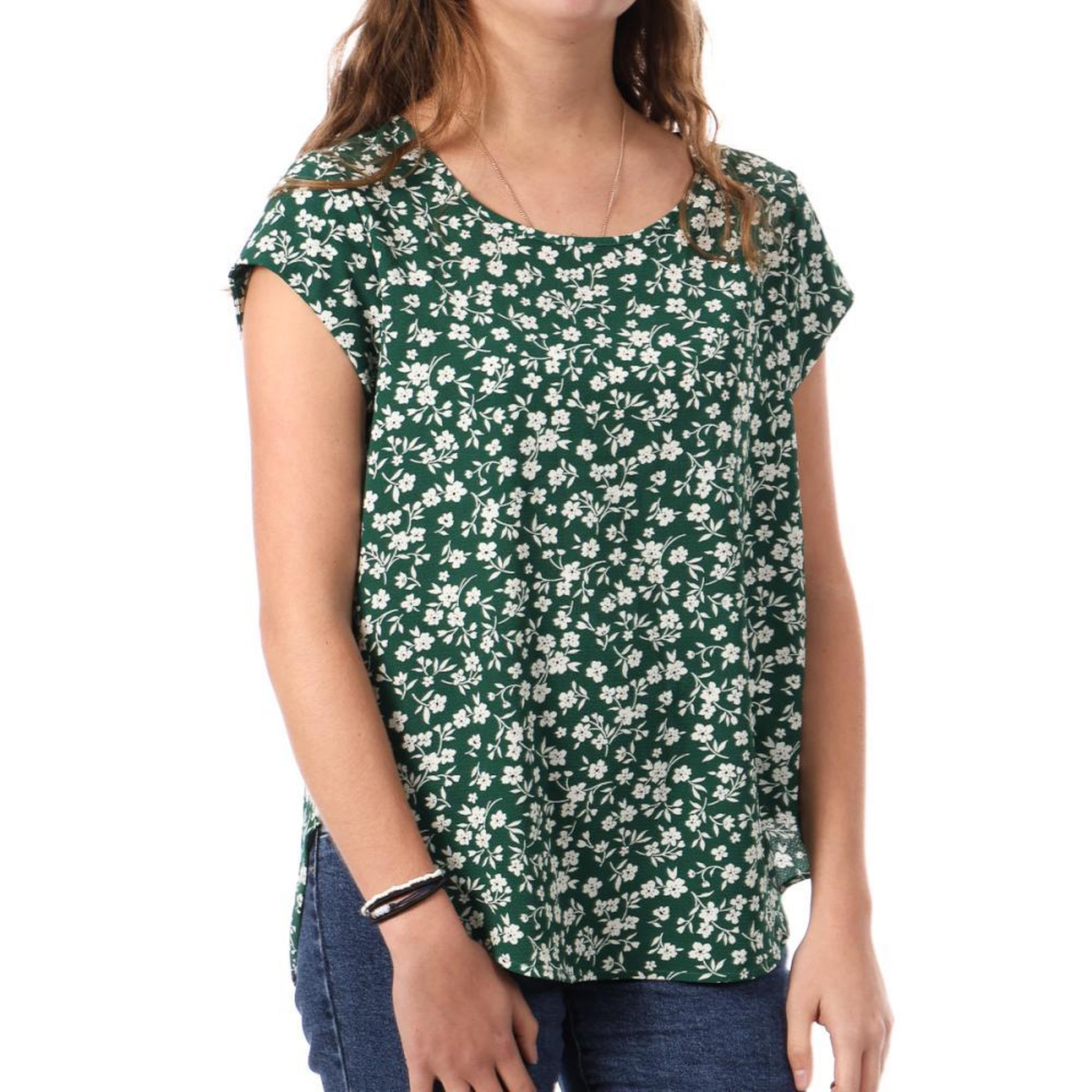 Only Top Imprimé Vert à Motifs Femme Only Vic. Coloris disponibles : Vert