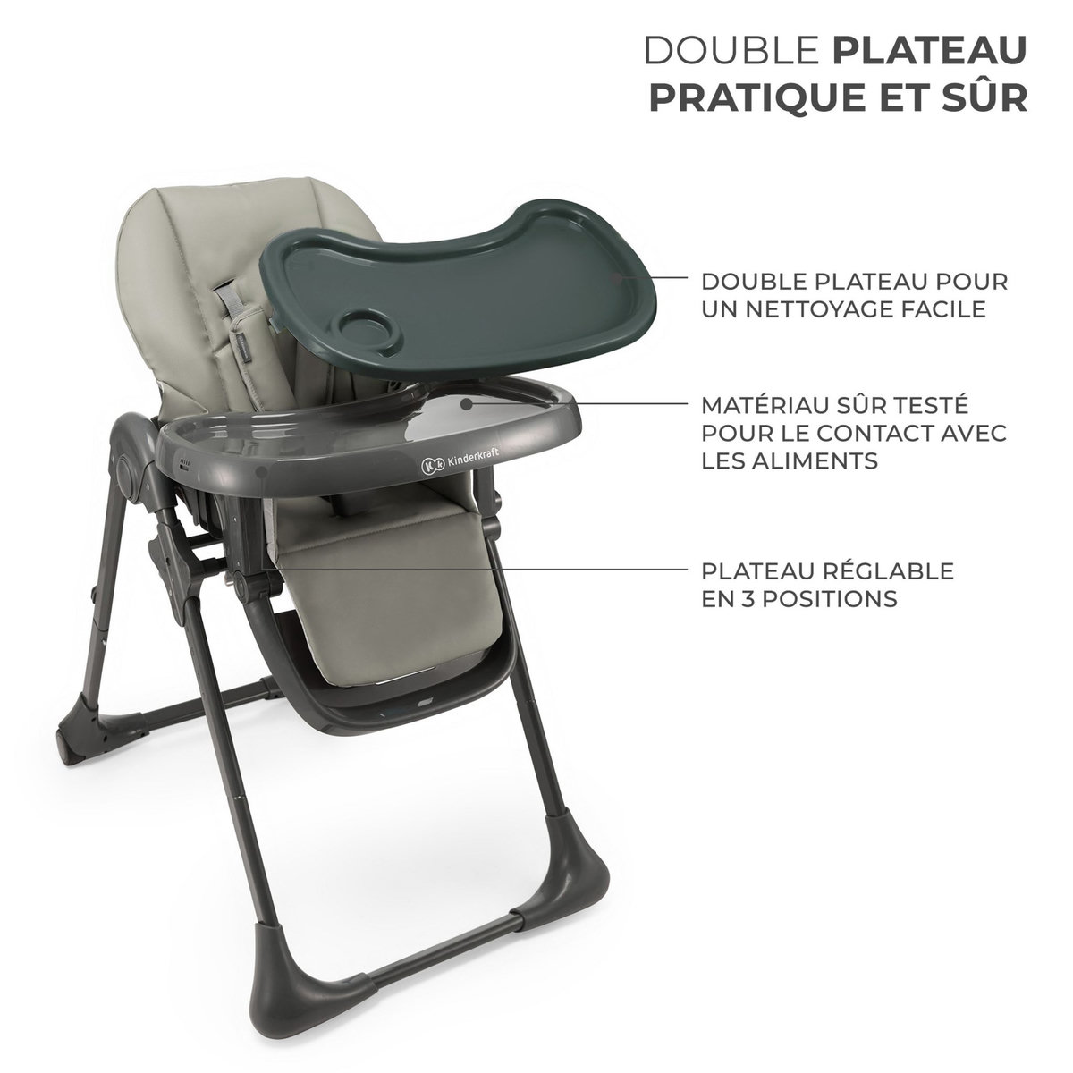 KINDERKRAFT Chaise haute 2en1 TUMMIE