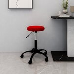 VIDAXL Chaise pivotante de bureau Rouge bordeaux Velours