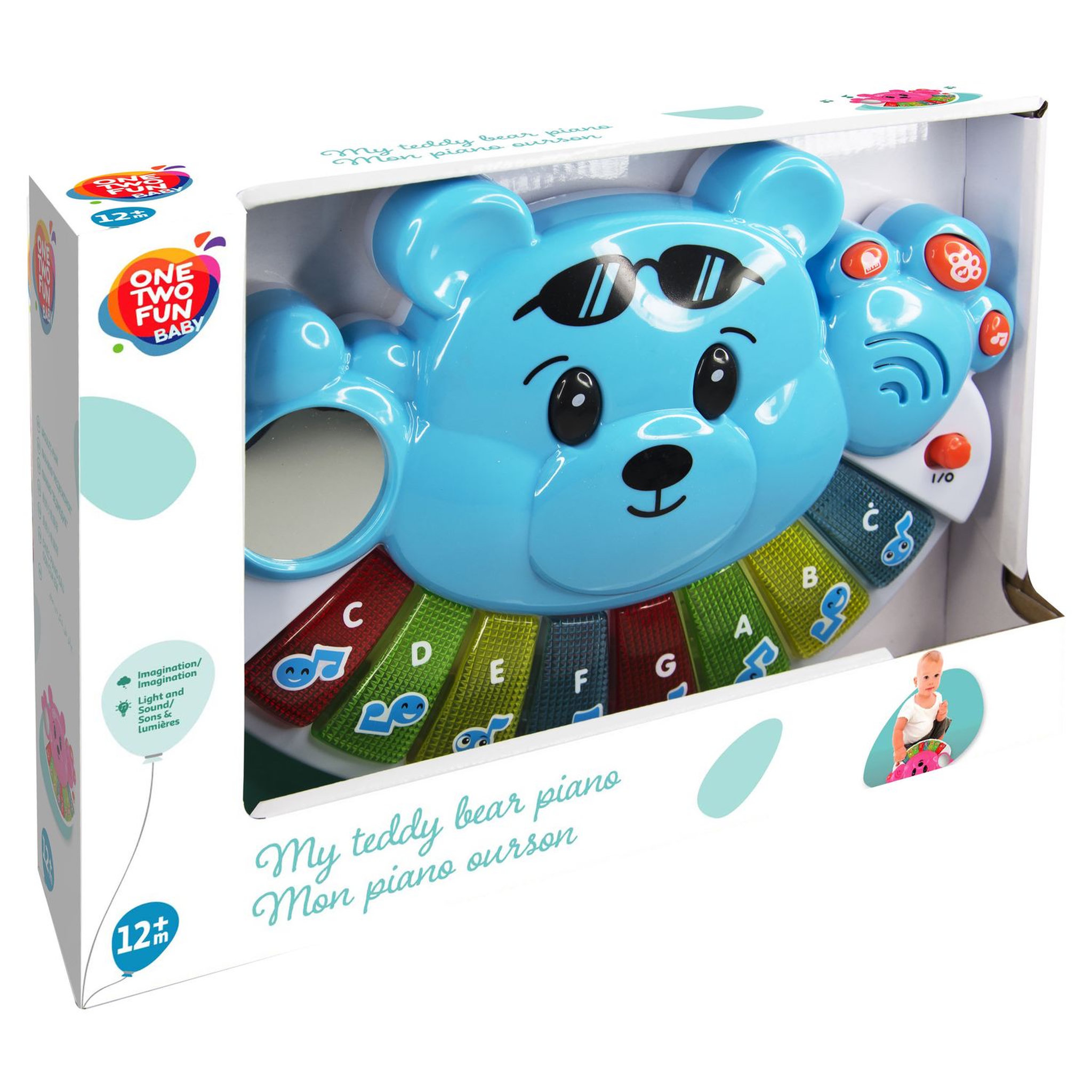 Voir la diapositive 2 : One Two Fun Mon piano ourson - bleu