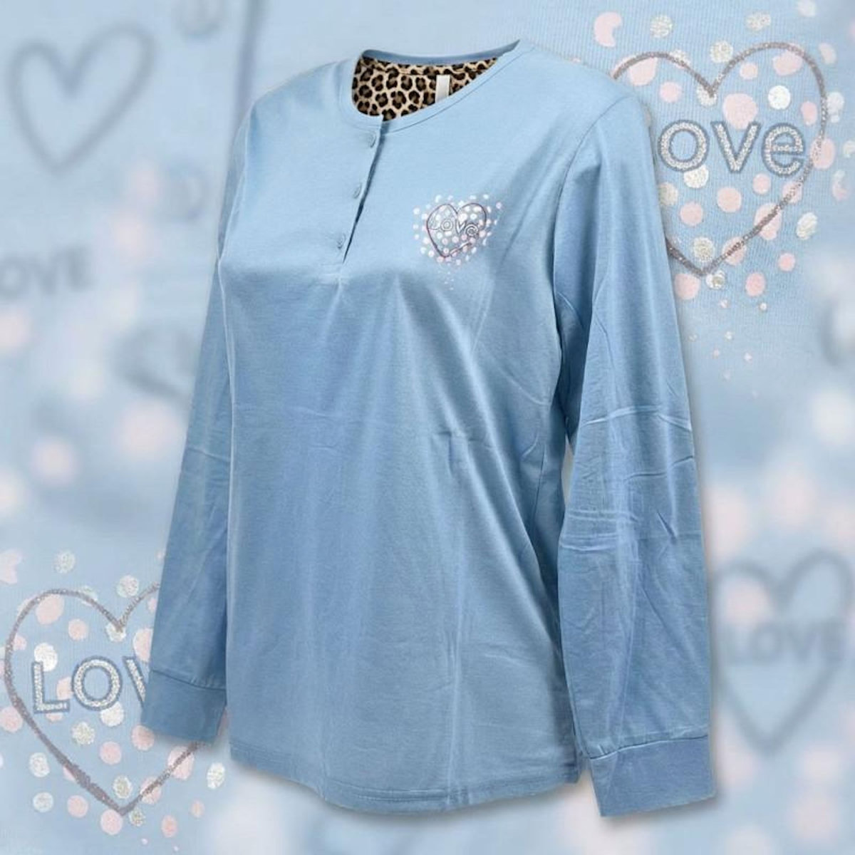 OZABI OZABI Ensemble Pyjama Long Femme Haut Manches Longues