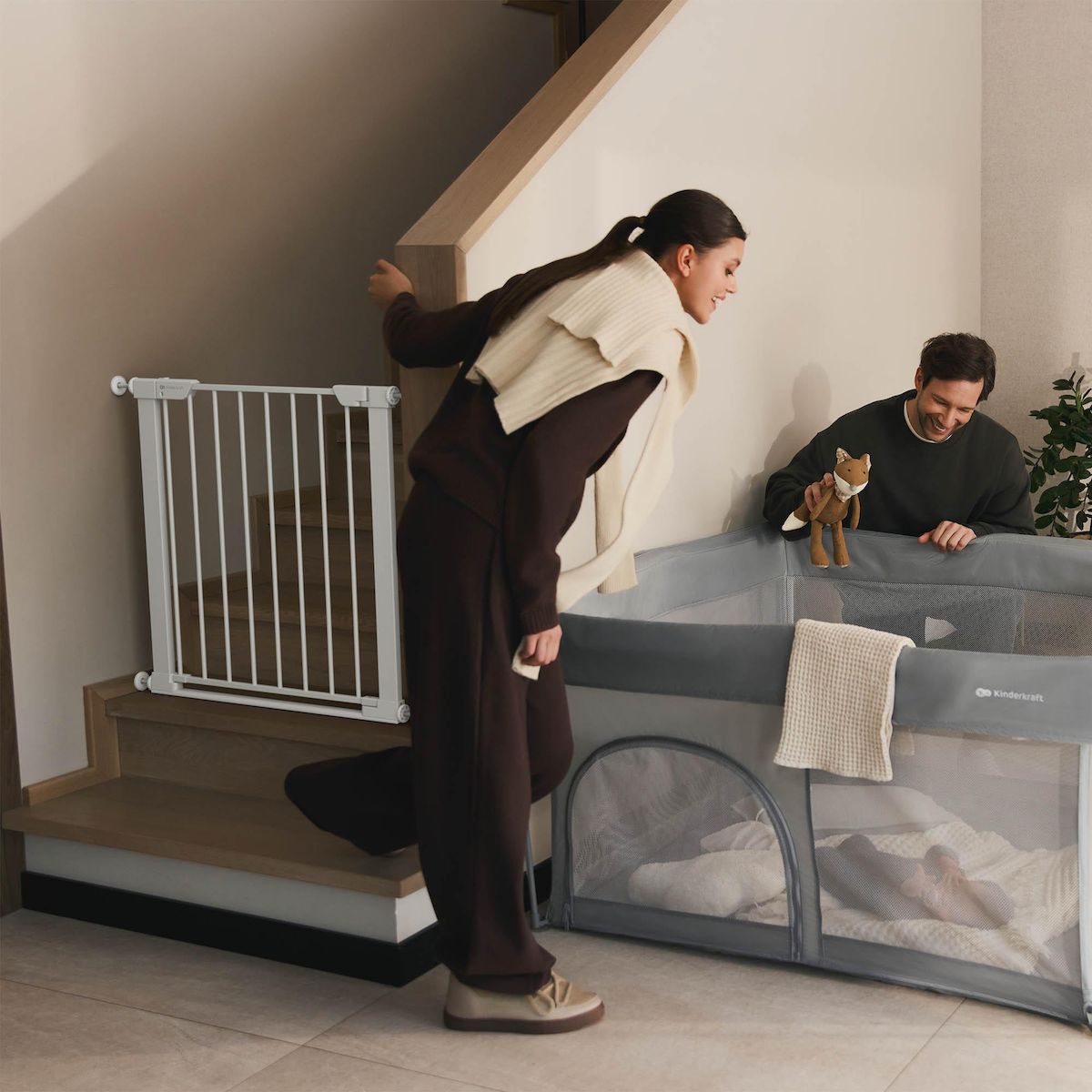 KINDERKRAFT Barrière de sécurité enfant avec verrou