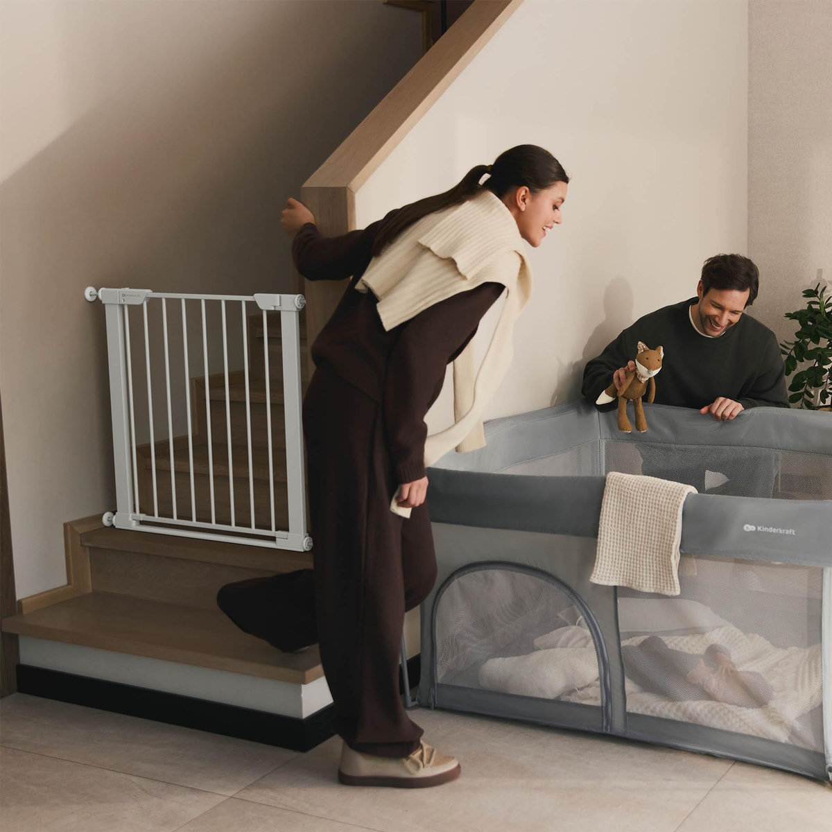 KINDERKRAFT Barrière de sécurité enfant avec verrou