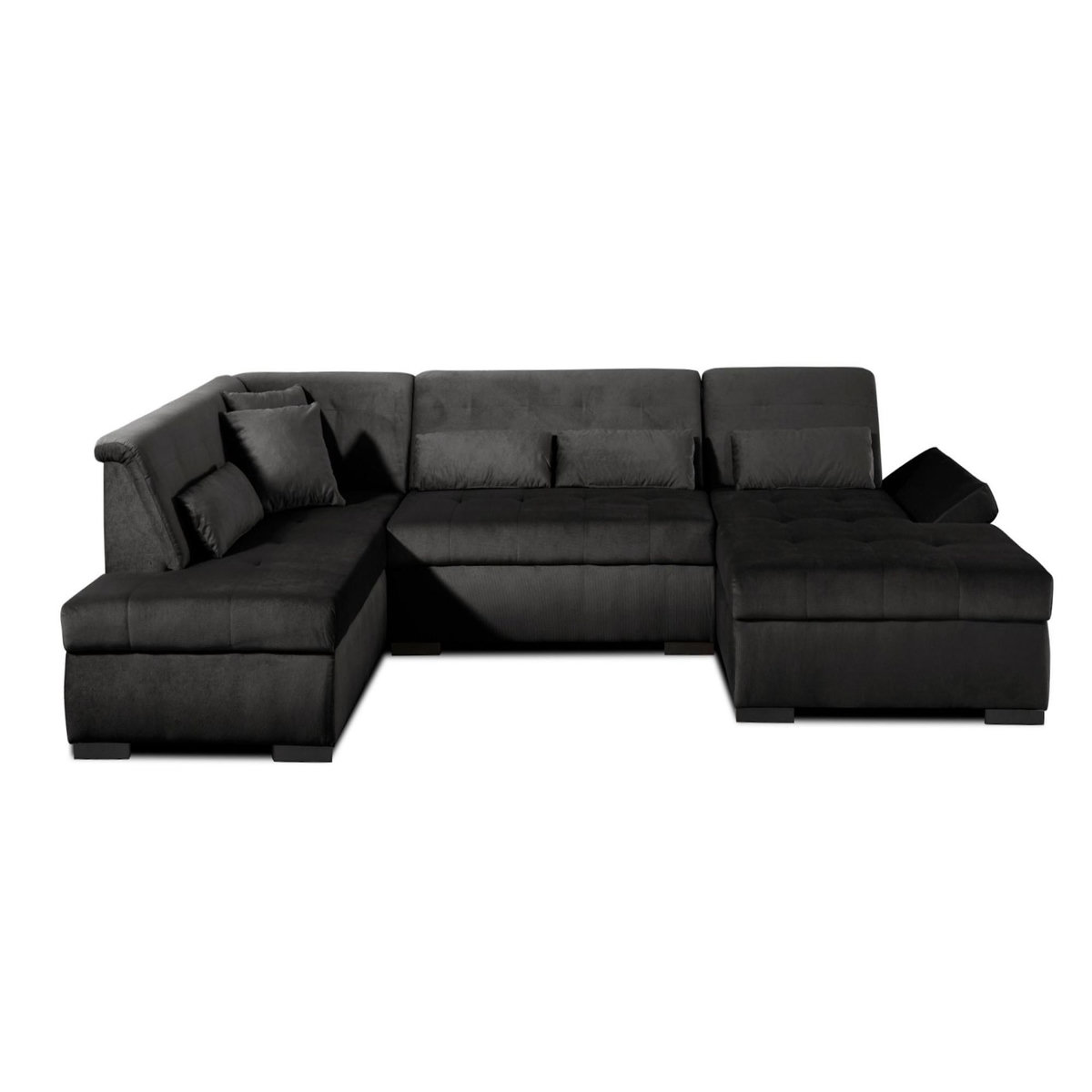 LISA DESIGN Vermont - canapé panoramique d'angle gauche - 7 places - xxl - en velours