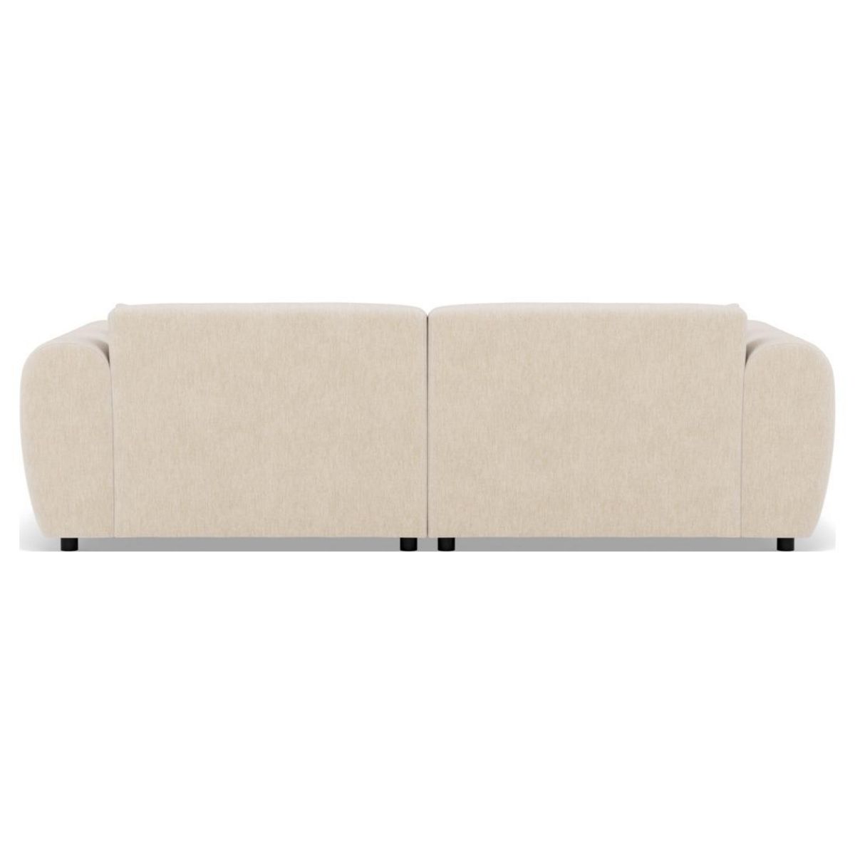 LISA DESIGN Aumance - canapé droit 4 places avec double méridienne assise profonde en velours texturé