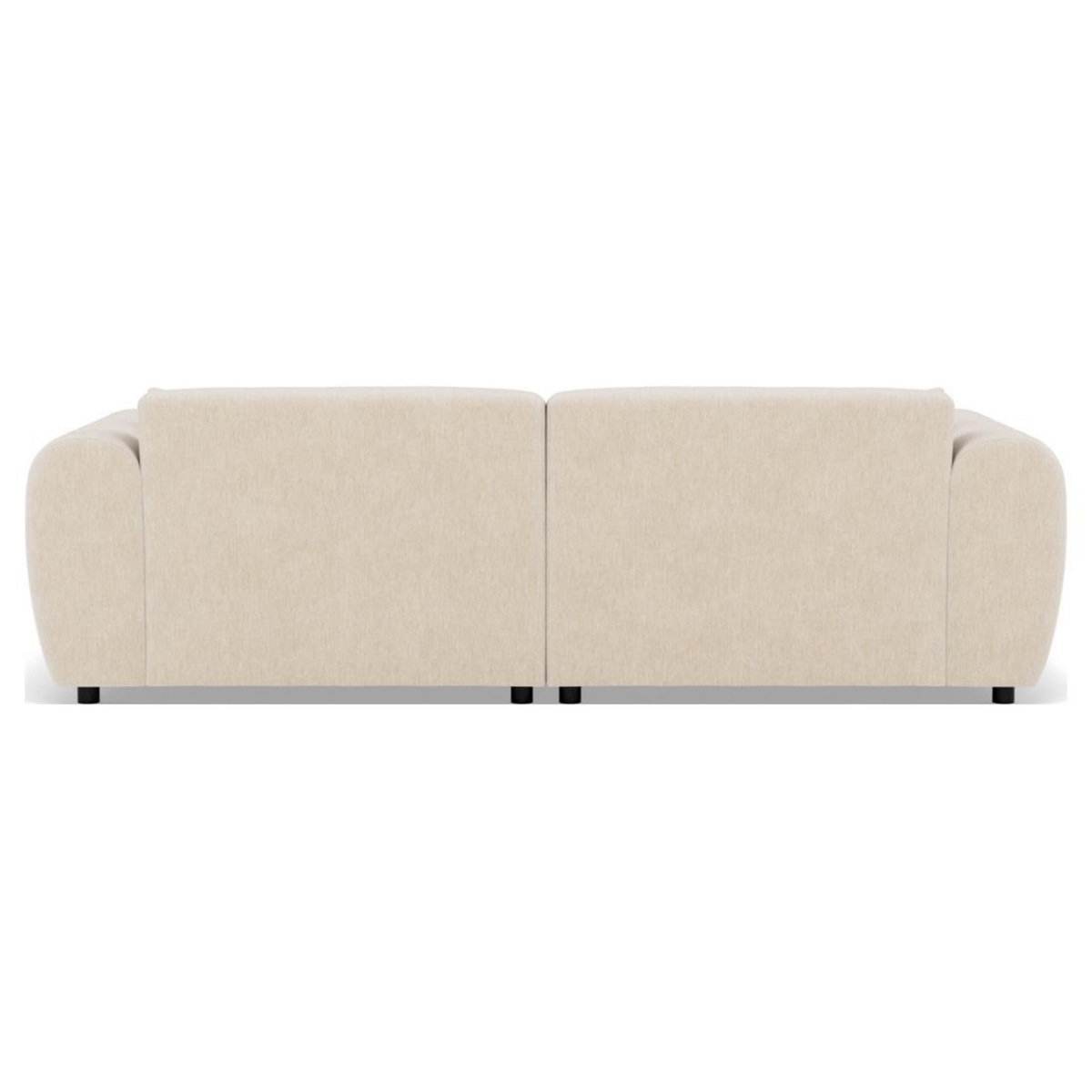 LISA DESIGN Aumance - canapé droit 4 places avec double méridienne assise profonde en velours texturé