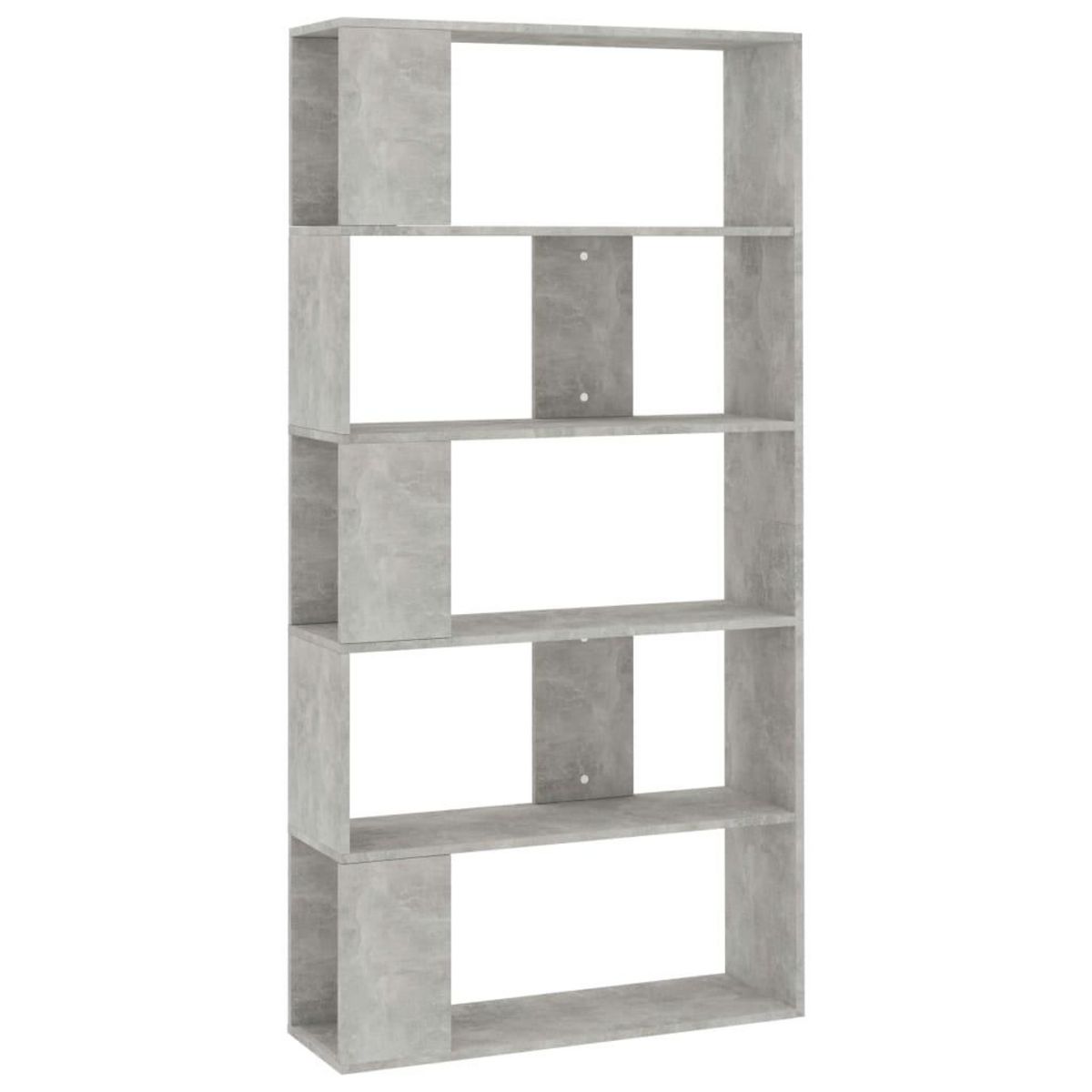 VIDAXL Bibliotheque/Separateur de piece Gris beton Bois d'ingenierie