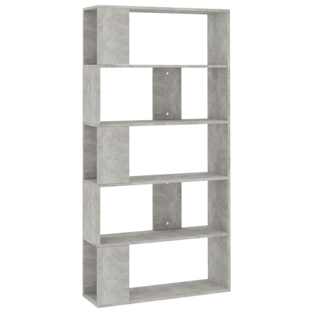 VIDAXL Bibliotheque/Separateur de piece Gris beton Bois d'ingenierie