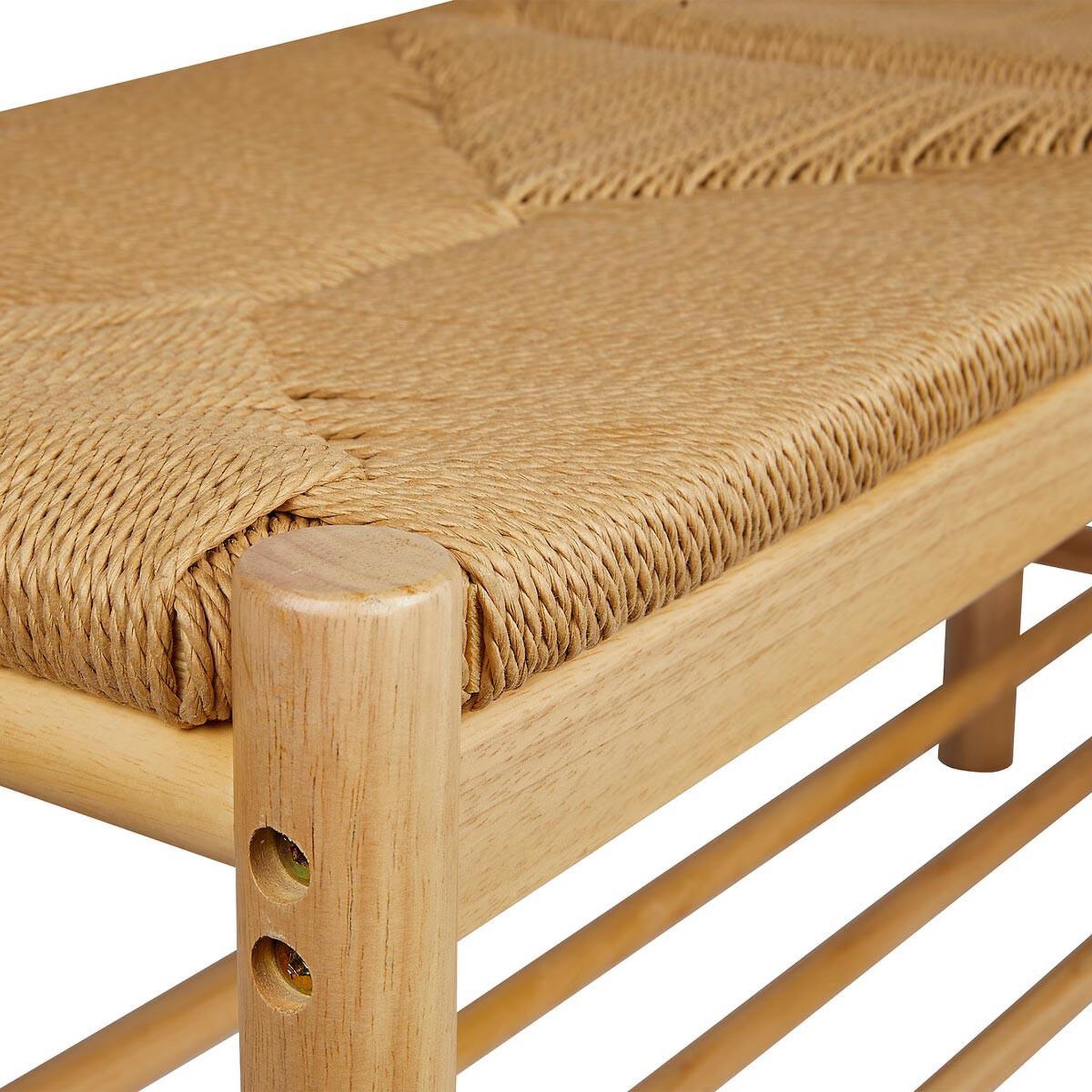 Voir la diapositive 4 : ATMOSPHERA Banc en bois massif  maesi  95cm naturel