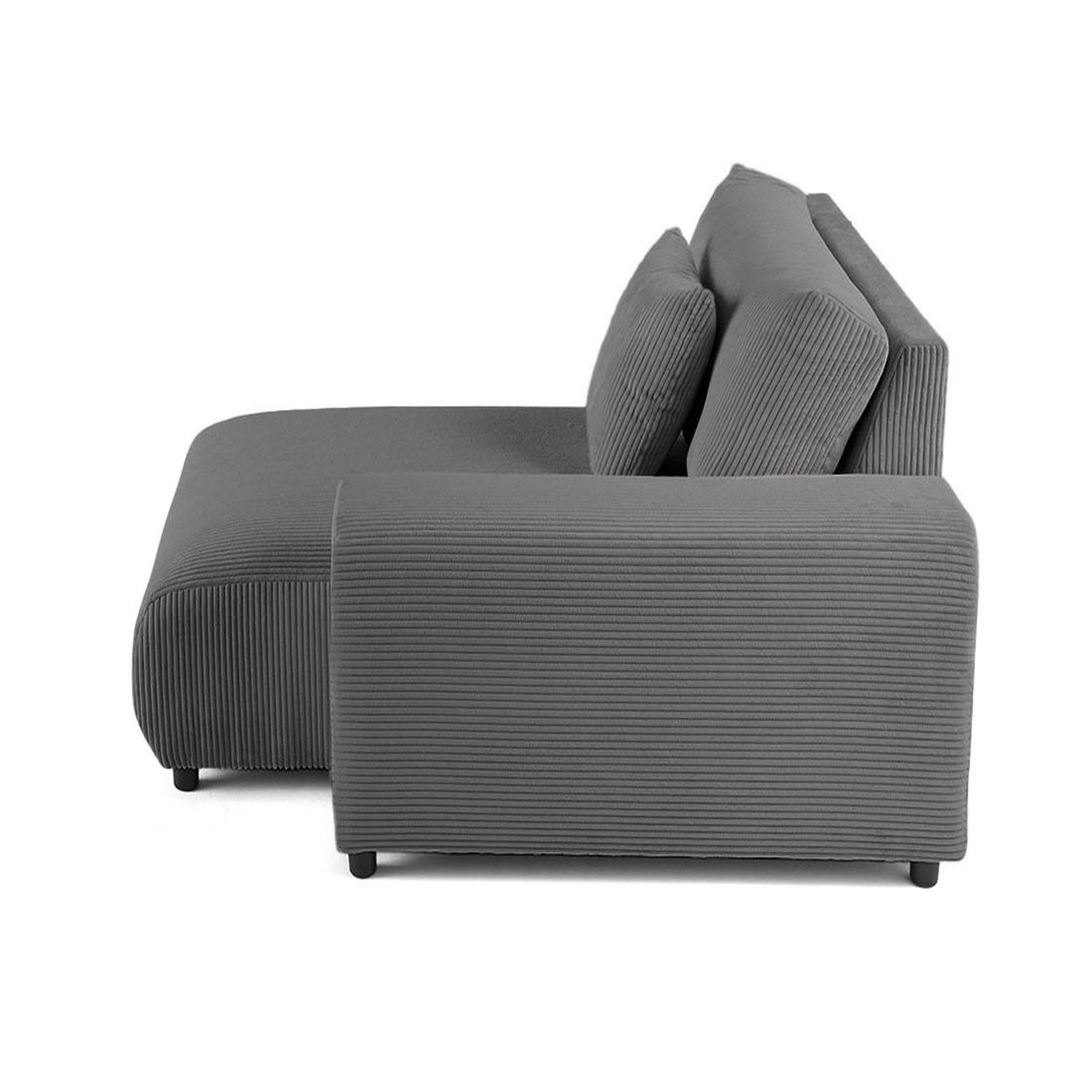 Voir la diapositive 3 : LISA DESIGN Garance - module d'assise méridienne droit - en velours côtelé