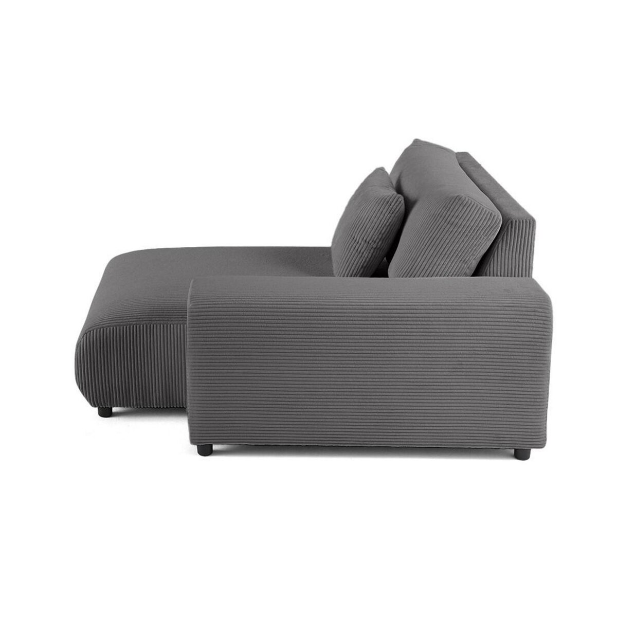 LISA DESIGN Garance - module d'assise méridienne droit - en velours côtelé