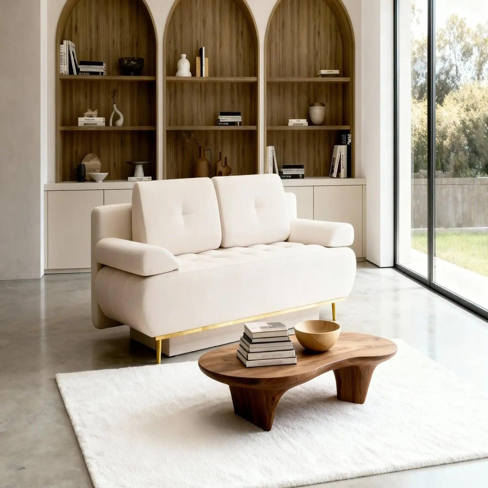 Voir la diapositive 5 : CASANOVA PARIS Amaro - canapé droit convertible tissu velours 2 places