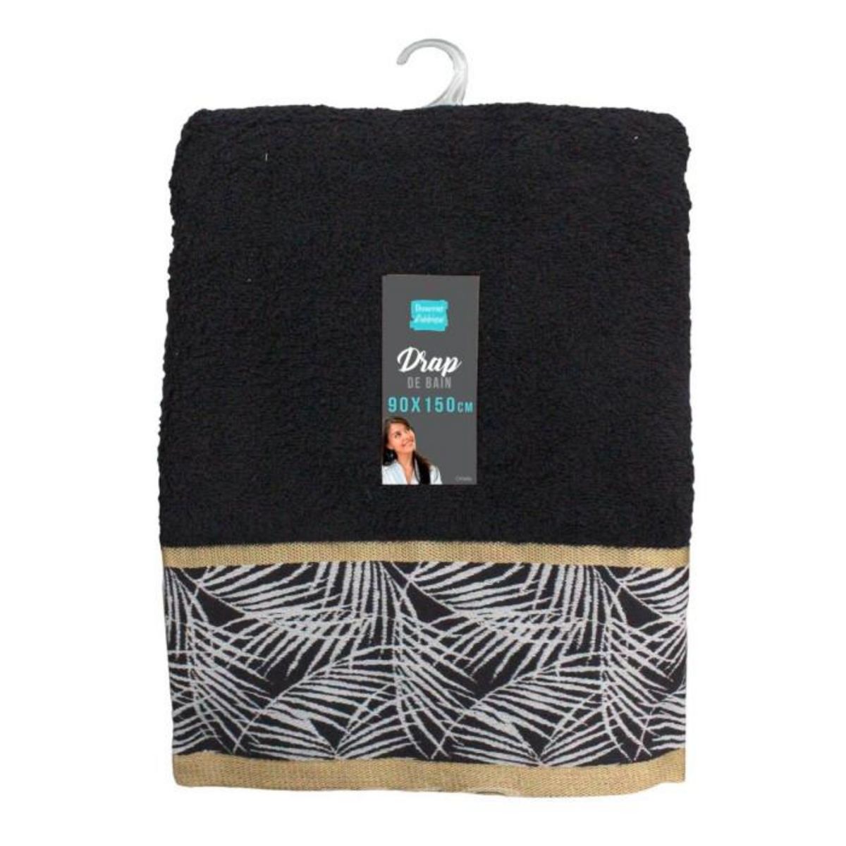 Paris Prix Drap de Bain  Orbella  90x150cm Noir