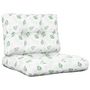 Voir la diapositive 2 : VIDAXL Coussins de palette lot de 2 motif de feuilles tissu