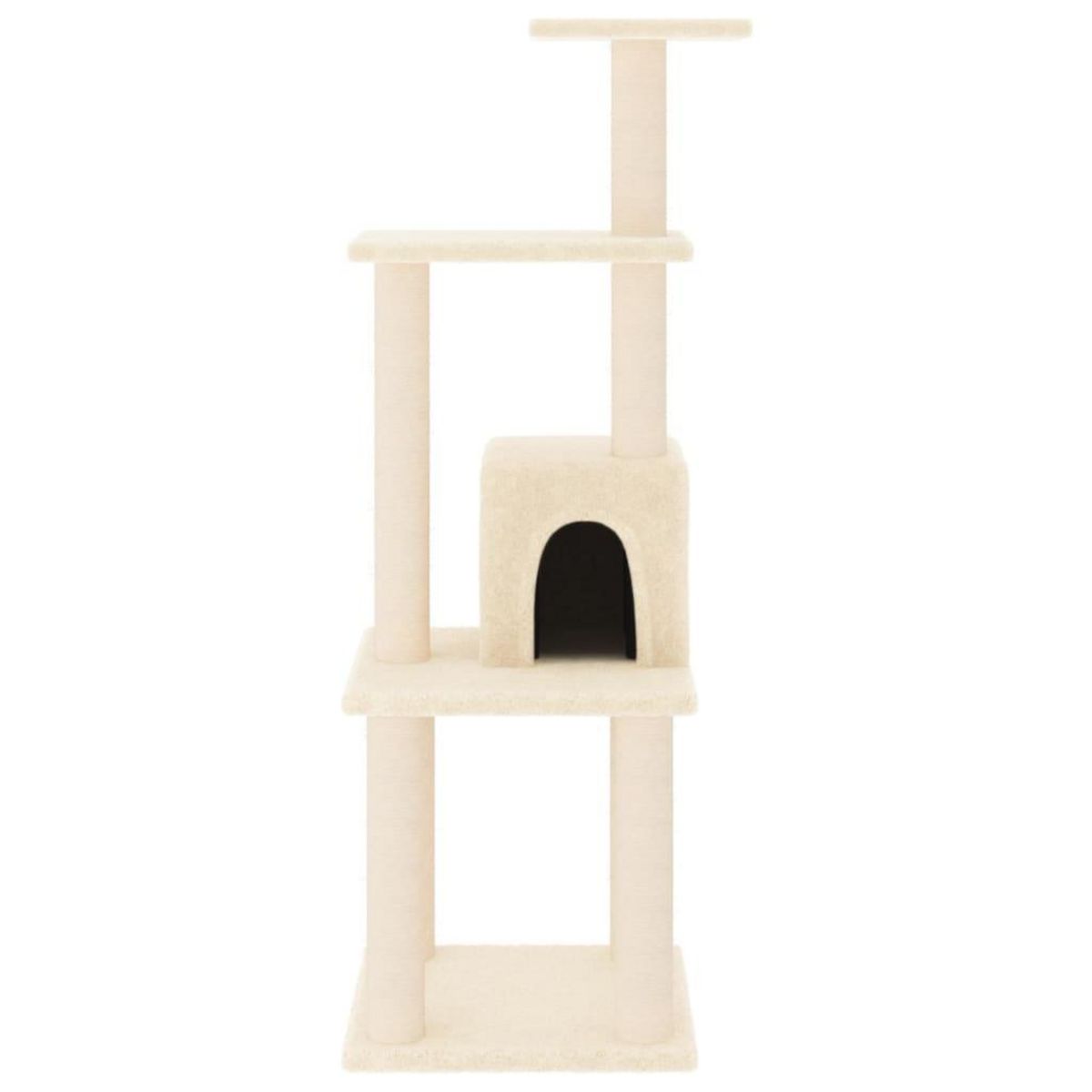 VIDAXL Arbre a chat avec griffoirs en sisal Creme 105 cm