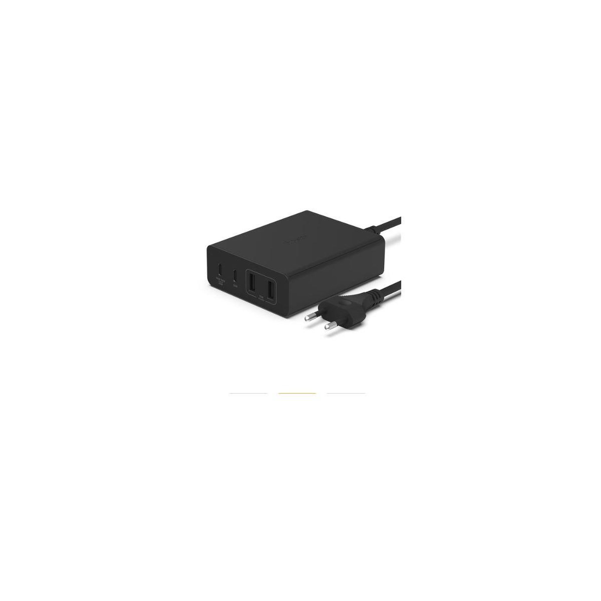 Voir la diapositive 2 : Belkin Chargeur ordinateur portable 4 ports 2 usb-c 2 usb-a 108w noir