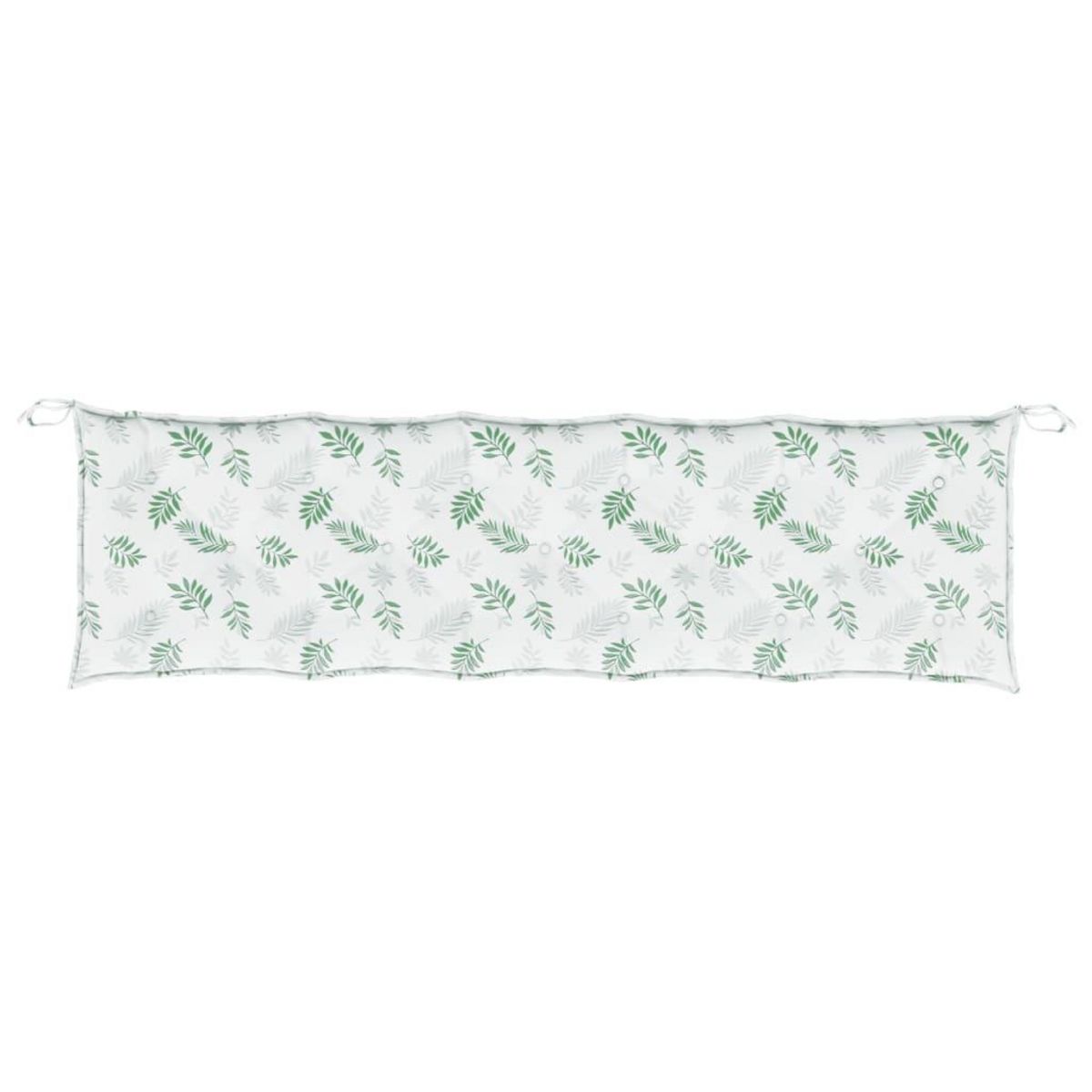 VIDAXL Coussin de banc de jardin motif de feuilles 180x50x7 cm