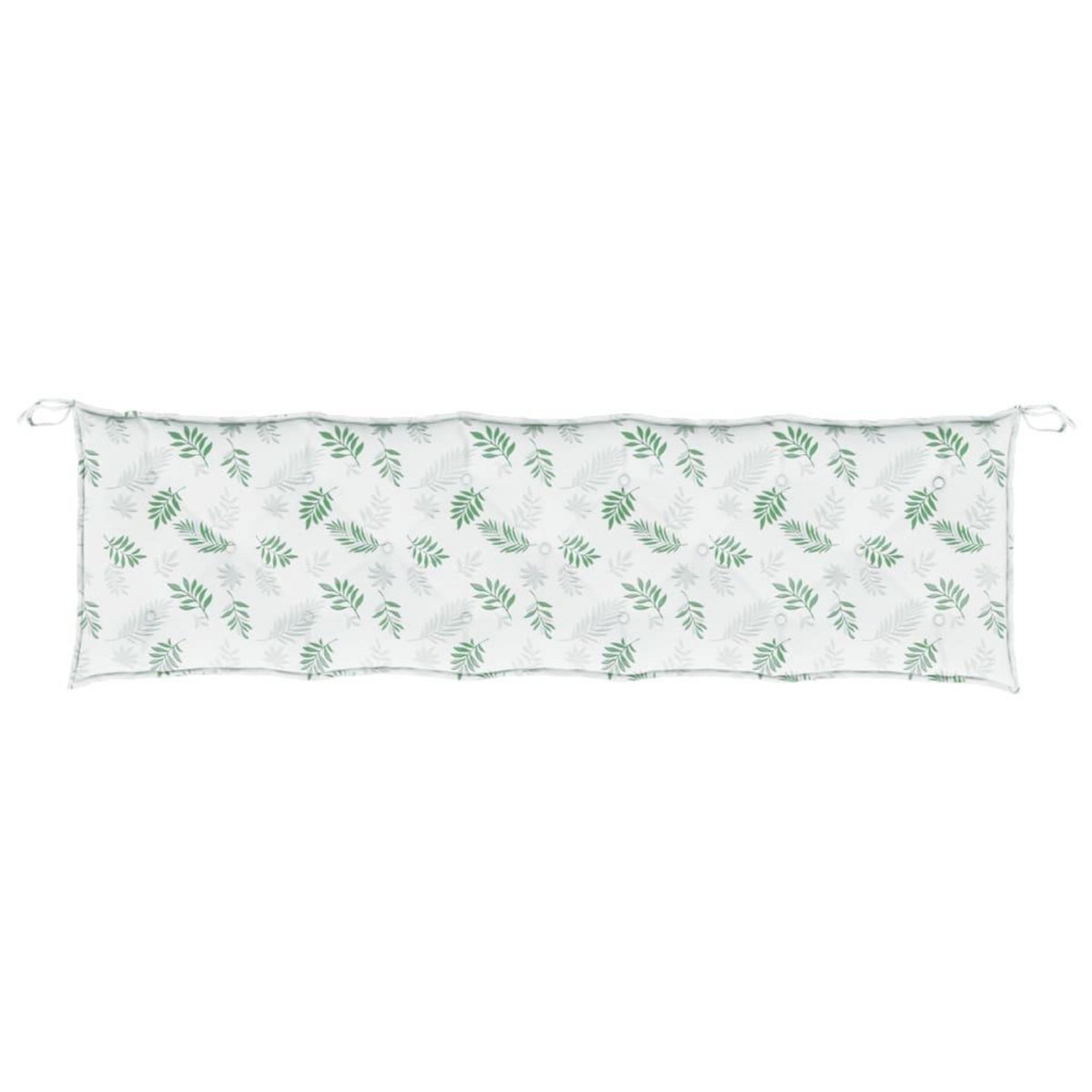 VIDAXL Coussin de banc de jardin motif de feuilles 180x50x7 cm