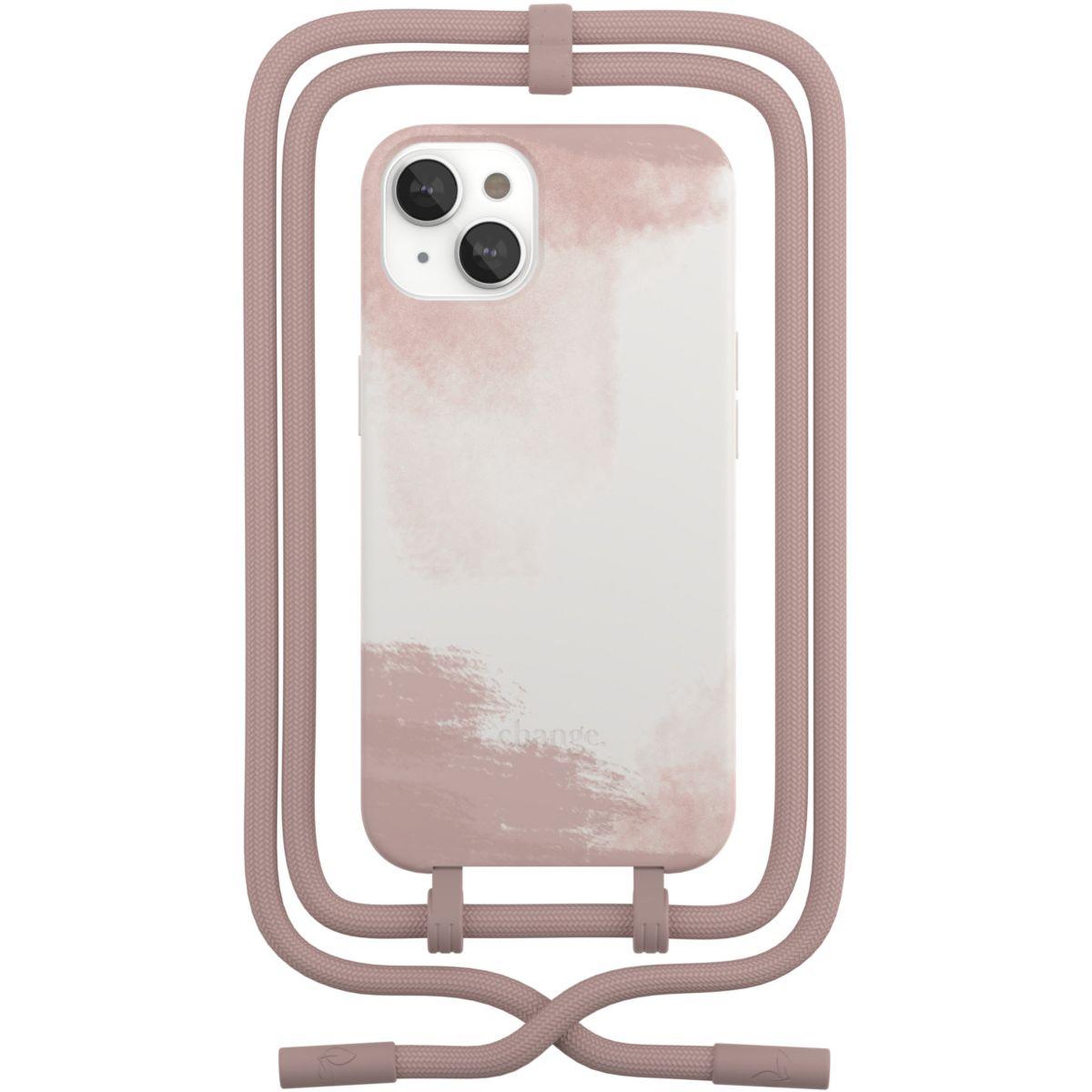 WOODCESSORIES Coque avec cordon iPhone 13 mini Tour de cou rouge