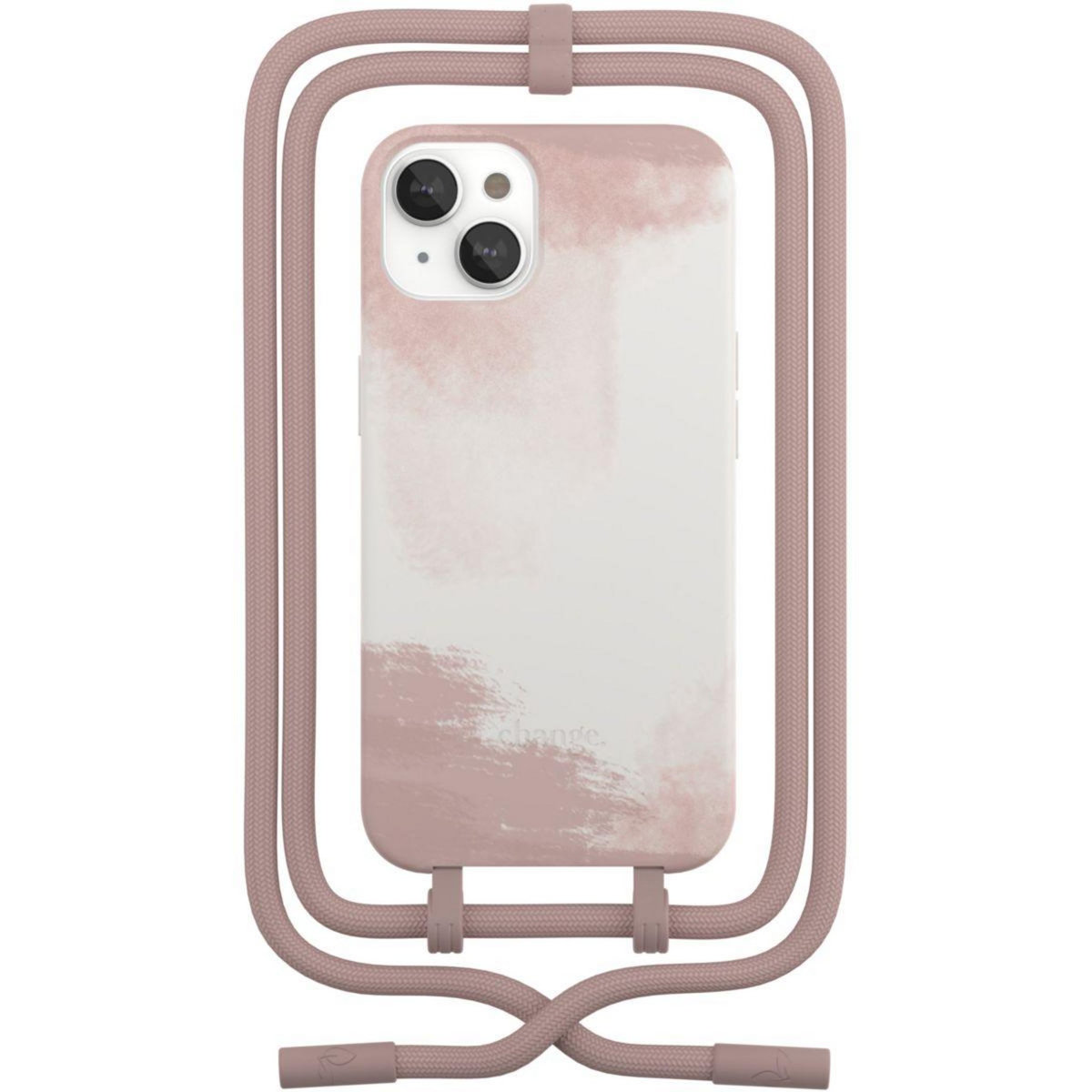 WOODCESSORIES Coque avec cordon iPhone 13 mini Tour de cou rouge