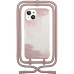 WOODCESSORIES Coque avec cordon iPhone 13 mini Tour de cou rouge