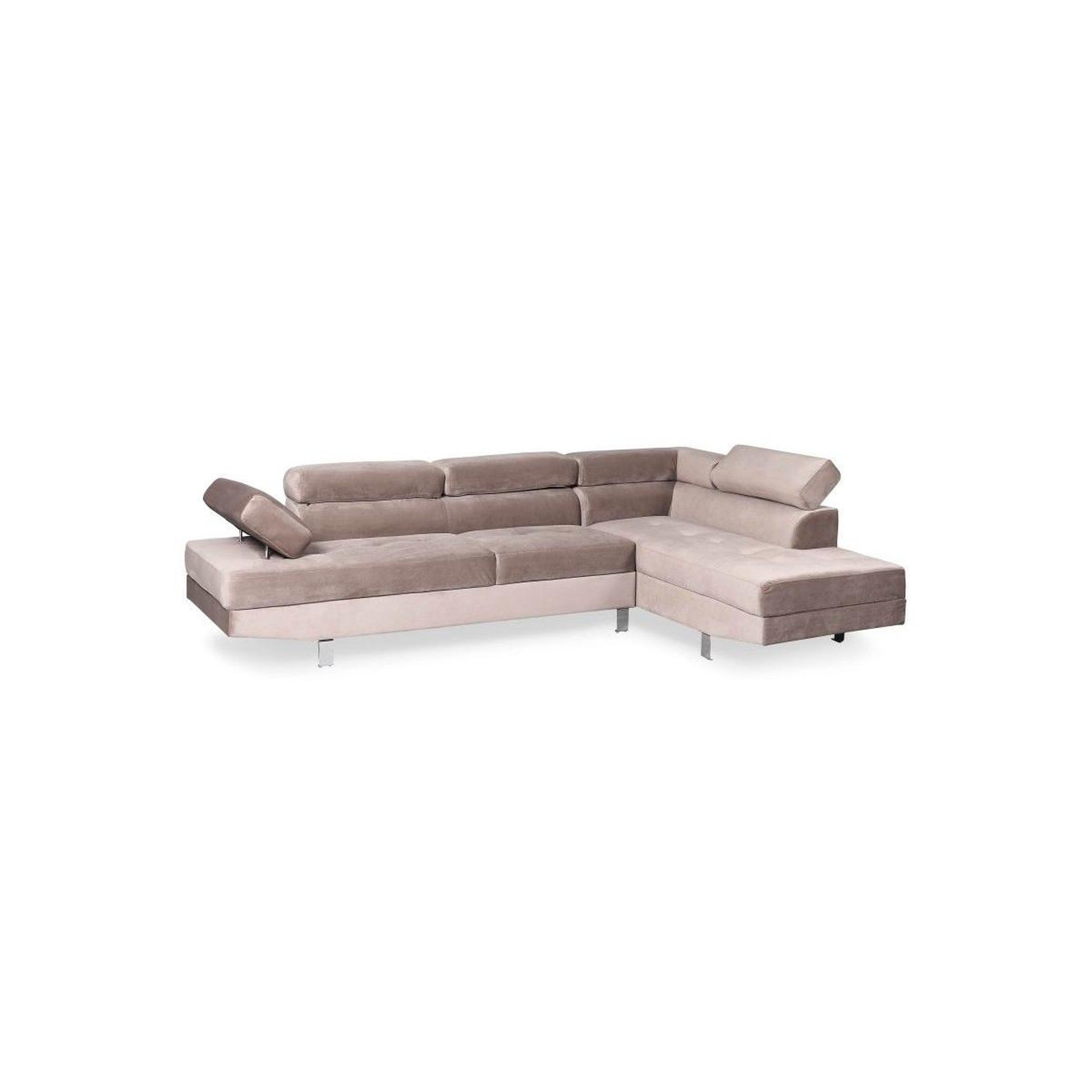 Voir la diapositive 2 : Paris Prix Canapé d'angle droit  têtière  260cm taupe