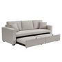 Voir la diapositive 2 : BEST MOBILIER Cyrus - canapé droit 3 places convertible en velours côtelé