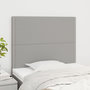 Voir la diapositive 1 : VIDAXL Tetes de lit 2 pcs Gris clair 90x5x78/88 cm Tissu