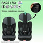 Voir la diapositive 2 : NANIA Siege Auto  isofix NANIA RACE I FIX 76-140 cm R129 –de 3 a 10 ans – Tetiere réglable - Base inclinable - Noir - Fabrication