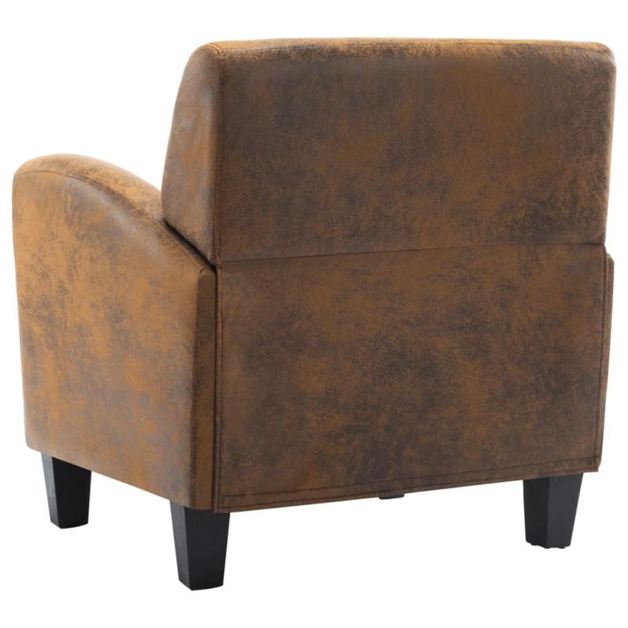Voir la diapositive 5 : VIDAXL Fauteuil marron similicuir daim