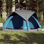 VIDAXL Tente de camping de cabine 4 personnes bleu impermeable