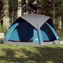 Voir la diapositive 1 : VIDAXL Tente de camping de cabine 4 personnes bleu impermeable