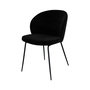 Voir la diapositive 5 : Rendez vous déco Lot de 2 chaises en tissu bouclé noir et pieds en métal-Groom