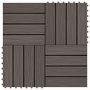 Voir la diapositive 1 : VIDAXL Carreau de terrasse en relief 11 pcs WPC 30x30 cm 1 m^2 Marron