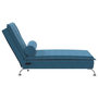 Voir la diapositive 5 : VIDAXL Chaise longue de massage avec traversin bleu velours