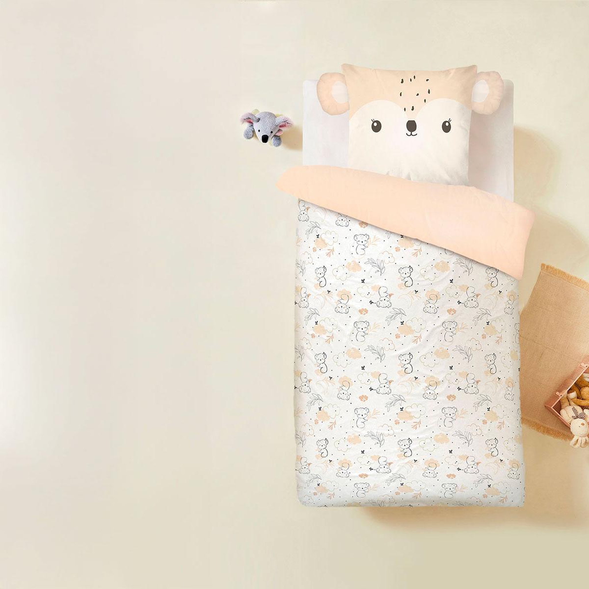 Voir la diapositive 6 : Petit Béguin Housse de couette enfant + taie d'oreiller Salsa